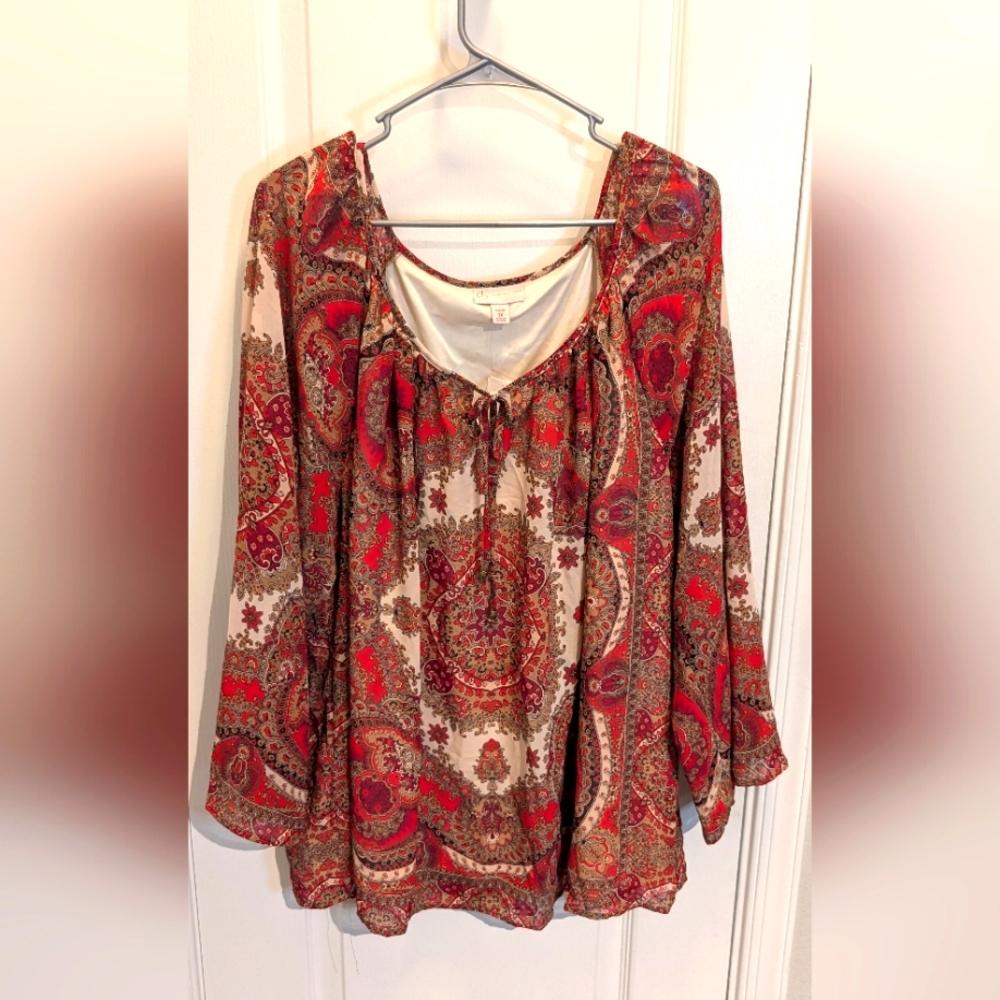 Dressbarn Established 1962 blouse size 3x‎ Red New
